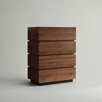 Aaleena Sturdy 4 Drawer Dresser For Bedroom, Living Room, Or Hallway Modern Storage Solution