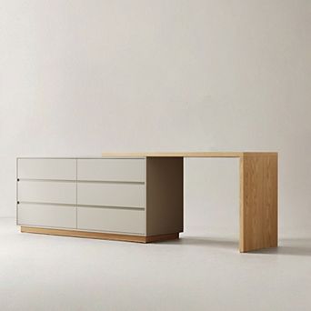 55.2 Inch White Corner L-shaped Dressing Table With 6 Drawers Perfect For Bedrooms Or Study Rooms