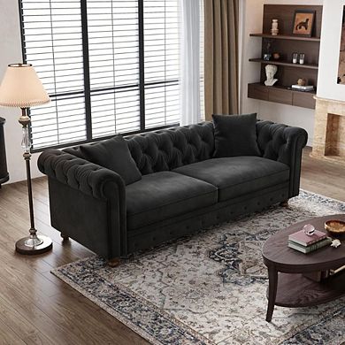 Elegant Sofa With Rolled Arms