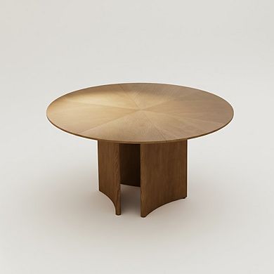 59.05"w Round Wooden Dining Table Modern Mid-century Style