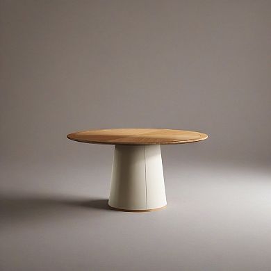 59.05-Inch Modern Round Dining Table With Stylish Base For Elegant Gatherings