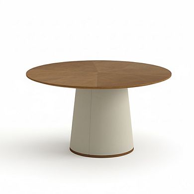 59.05-Inch Modern Round Dining Table With Stylish Base For Elegant Gatherings