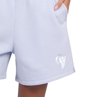 Women's Starter Pastel Blue Los Angeles Rams Travel Pastels Fleece Short