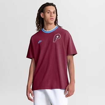 Men's Nike Burgundy Philadelphia Phillies Cooperstown Collection Ringer T-Shirt