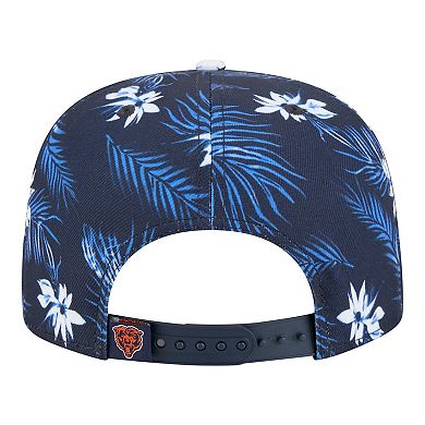 Men's New Era Navy Chicago Bears Palm Print A-Frame 9FIFTY Snapback Hat