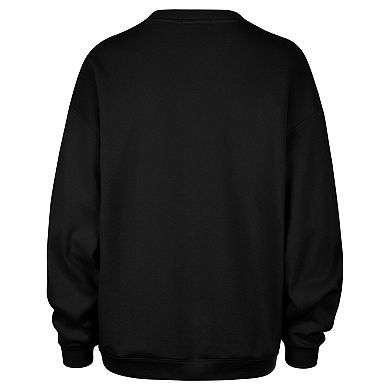 Women's '47 Black New England Patriots Arch Cloud Oversized Sweatshirt