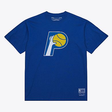 Unisex Mitchell & Ness Royal Indiana Pacers Hardwood Classics Arch T-Shirt