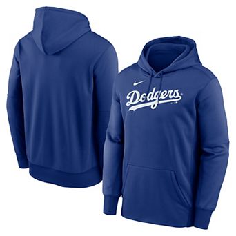 Men's Nike Royal Los Angeles Dodgers Primary Wordmark Therma Hoodie