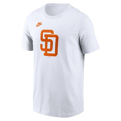 Men's Nike White San Diego Padres Cooperstown Collection Logo T-Shirt