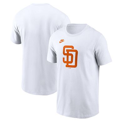 Men's Nike White San Diego Padres Cooperstown Collection Logo T-Shirt