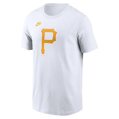 Men's Nike White Pittsburgh Pirates Cooperstown Collection Logo T-Shirt