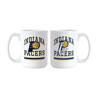 Logo Brands Indiana Pacers 15oz. Current & Throwback Mug Set