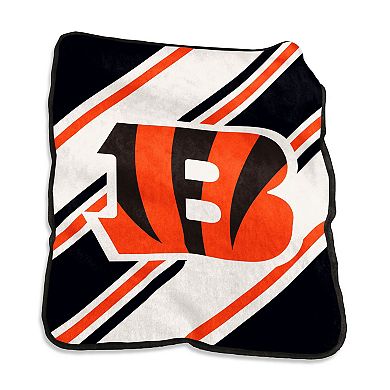 Logo Brands Cincinnati Bengals 50" x 60" Raschel Stripe Throw Blanket