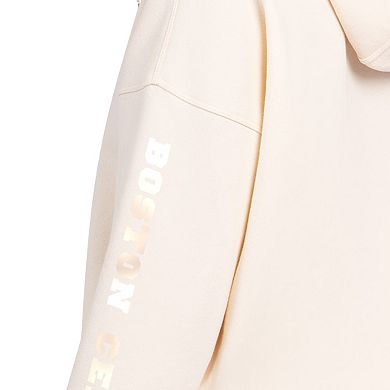 Women's Starter Cream Boston Celtics Pastel Relaxed Hoodie