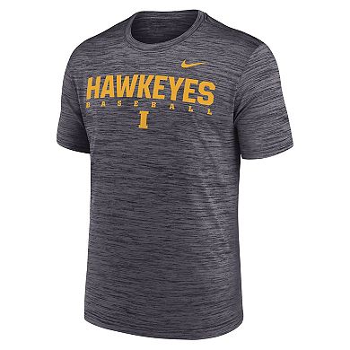 Men's Nike Black Iowa Hawkeyes Dugout Velocity Dri-FIT T-Shirt