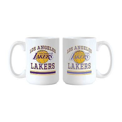 Logo Brands Los Angeles Lakers 15oz. Current & Throwback Mug Set