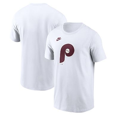 Men's Nike White Philadelphia Phillies Cooperstown Collection Logo T-Shirt
