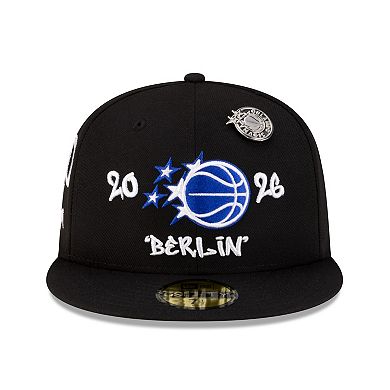 Men's New Era Black Orlando Magic 2026 NBA Global Games Berlin 59FIFTY Fitted Hat