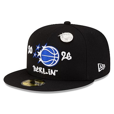 Men's New Era Black Orlando Magic 2026 NBA Global Games Berlin 59FIFTY Fitted Hat