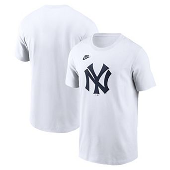 Men's Nike White New York Yankees Cooperstown Collection Logo T-Shirt