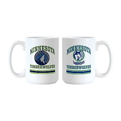 Logo Brands Minnesota Timberwolves 15oz. Current & Throwback Mug Set