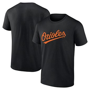 Men's Logo Athletic Black Baltimore Orioles Wordmark T-Shirt