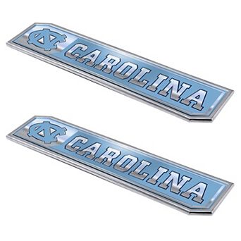 Logo Brands North Carolina Tar Heels 2-Pack Embossed Truck Emblem Set