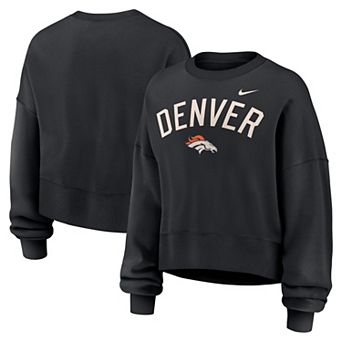 Women's Nike Black Denver Broncos Oversized Legacy Arch Phoenix Fleece Sweatshirt