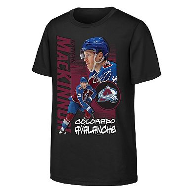 Youth Outerstuff Nathan MacKinnon Black Colorado Avalanche Playmaker T-Shirt