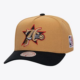 Men's Mitchell & Ness Gold Philadelphia 76ers Legendary Home Pro Pinch Snapback Hat