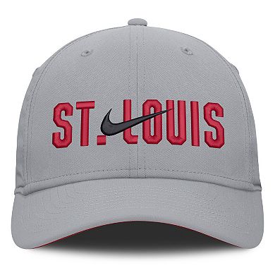 Men's Nike Gray St. Louis Cardinals Primetime Dri-FIT Rise Bozz Flex Hat