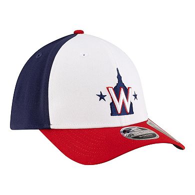 Men's New Era White Washington Nationals Player Replica 39THIRTY M-Crown Flex Hat
