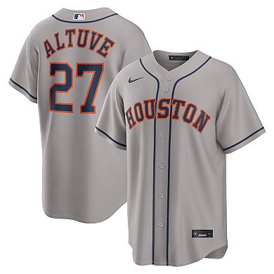 Men's Nike Jose Altuve Gray Houston Astros Road Replica Jersey