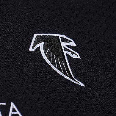 Men's Mitchell & Ness Black Atlanta Falcons Head Coach Mesh Full-Button Fashion Jersey