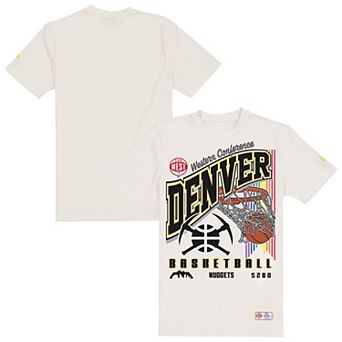 Men's New Era Cream Denver Nuggets Oversized City Edition Remix Vintage T-Shirt