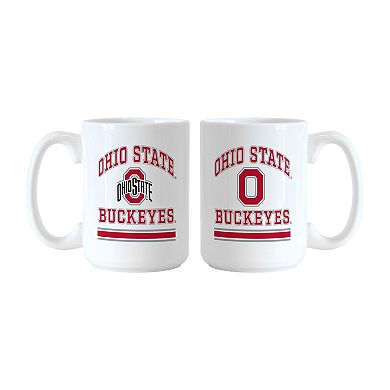Logo Brands Ohio State Buckeyes 15oz. Current & Throwback Mug Set