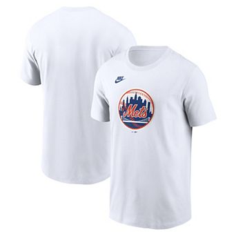 Men's Nike White New York Mets Cooperstown Collection Logo T-Shirt