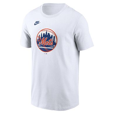 Men's Nike White New York Mets Cooperstown Collection Logo T-Shirt