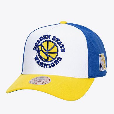 Men's Mitchell & Ness White Golden State Warriors Legendary Home Pro Pinch Snapback Hat