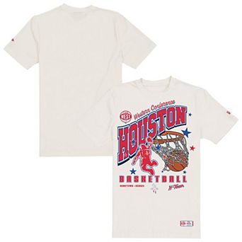 Men's New Era Cream Houston Rockets Oversized City Edition Remix Vintage T-Shirt