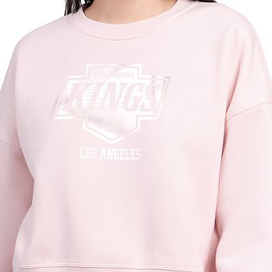 Women's Starter Pink Los Angeles Kings Boxy Cropped Sweatshirt