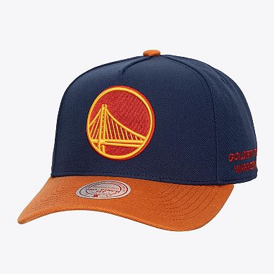 Men's Mitchell & Ness Navy Golden State Warriors Legendary Home Pro Pinch Snapback Hat