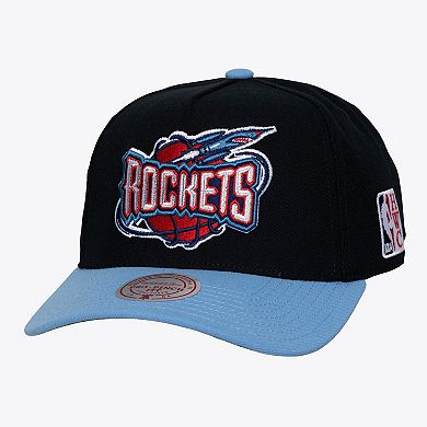 Men's Mitchell & Ness Black Houston Rockets Legendary Home Pro Pinch Snapback Hat