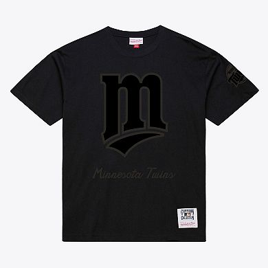 Men Mitchell & Ness Black Minnesota Twins Cooperstown Collection Phantom T-Shirt