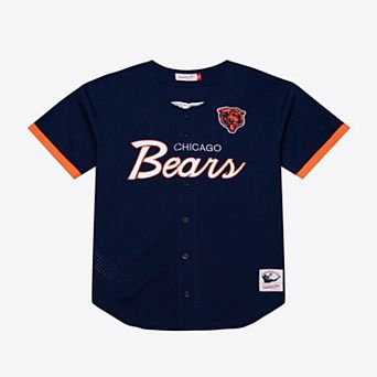 Men's Mitchell & Ness Navy Chicago Bears Head Coach Mesh Full-Button Fashion Jersey