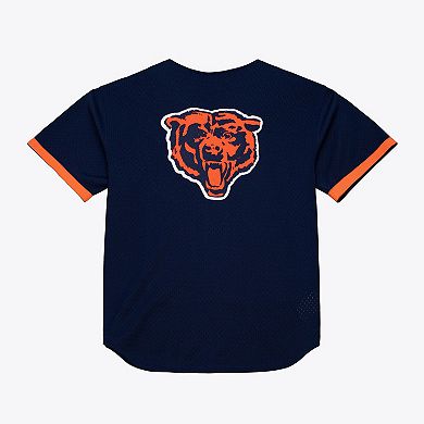 Men's Mitchell & Ness Navy Chicago Bears Head Coach Mesh Full-Button Fashion Jersey