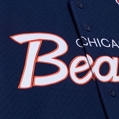 Men's Mitchell & Ness Navy Chicago Bears Head Coach Mesh Full-Button Fashion Jersey