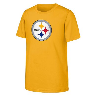 Youth Outerstuff Gold Pittsburgh Steelers Primary Logo T-Shirt