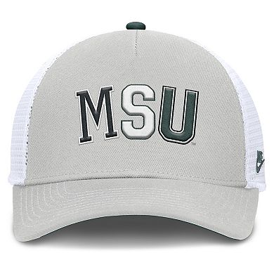 Unisex Nike Gray Michigan State Spartans 2026 Basketball Refresh 5-Panel Rise Trucker Hat