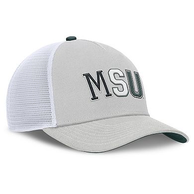 Unisex Nike Gray Michigan State Spartans 2026 Basketball Refresh 5-Panel Rise Trucker Hat